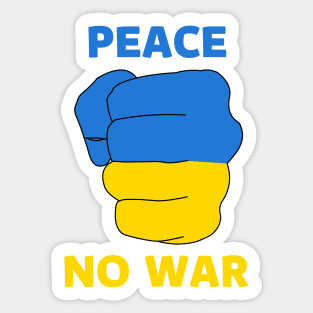 Ukraine Peace no war Sticker